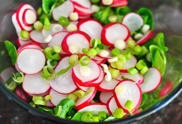 Salade de radis frais