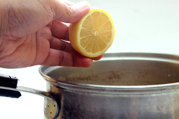 Préparation de la solution de jus de citron